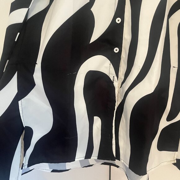 STYLEWE LONG SLEEVE SHIRT COLLARED DRESS COVERUP TUNIC ABSTRACT PRINT S - Picture 5 of 6